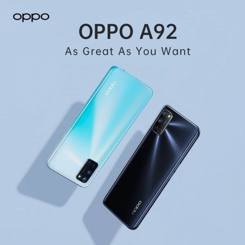 Điện thoại Oppo A92 (8GB/128GB) - Màn hình lớn 6.5 3 Camera sau 12MP Mở khóa vân tay Mở khóa khuôn mặt - Hàng mới nguyên seal, bảo hành 12 tháng