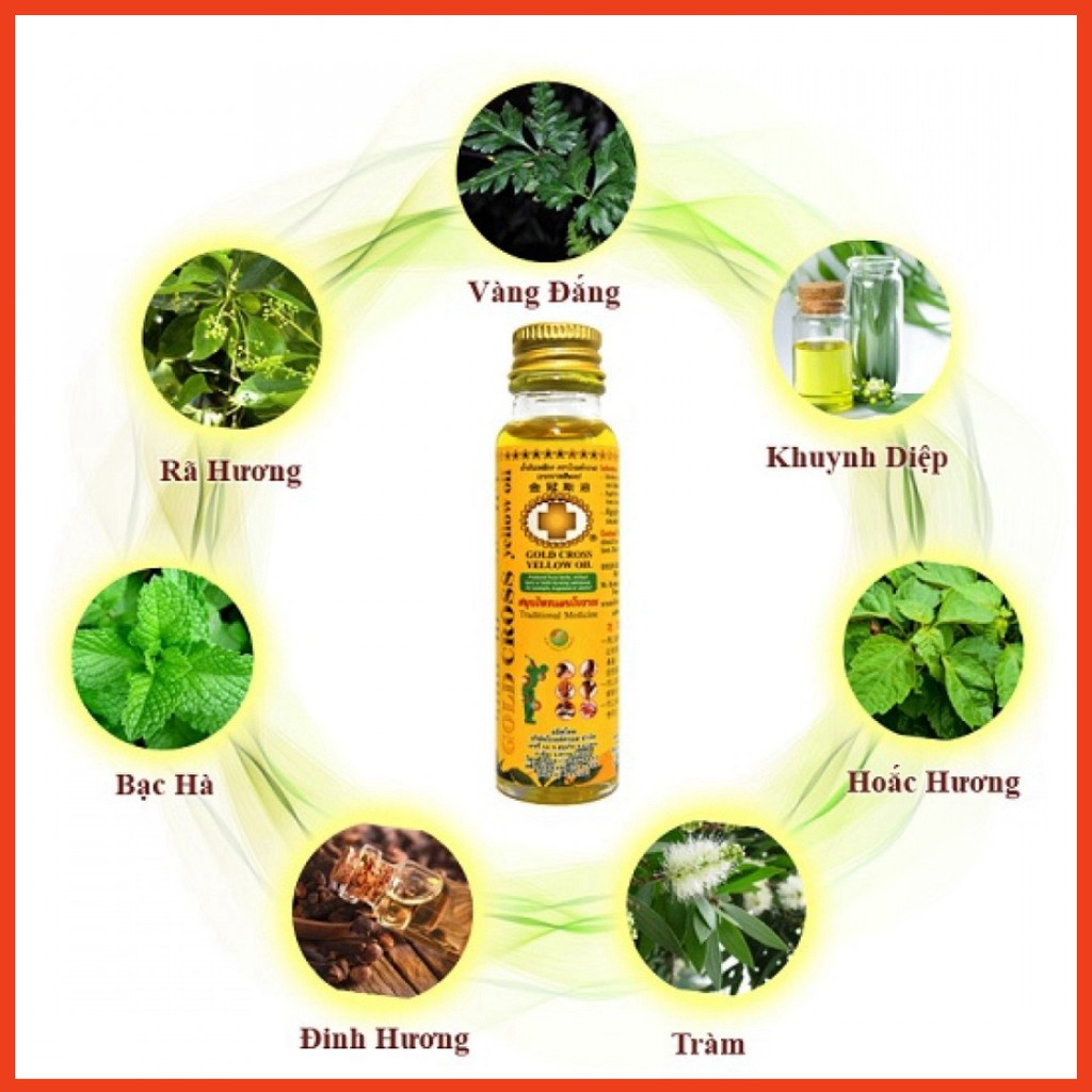 🌸🌱☘️ DẦU THẬP TỰ VÀNG 24ML THÁI LAN 🌸🌱☘️