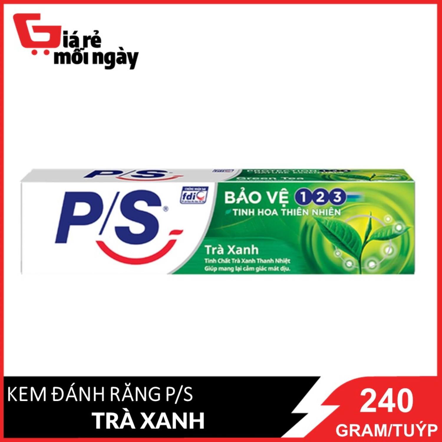 Kem đánh răng p/s 123 trà xanh 240g