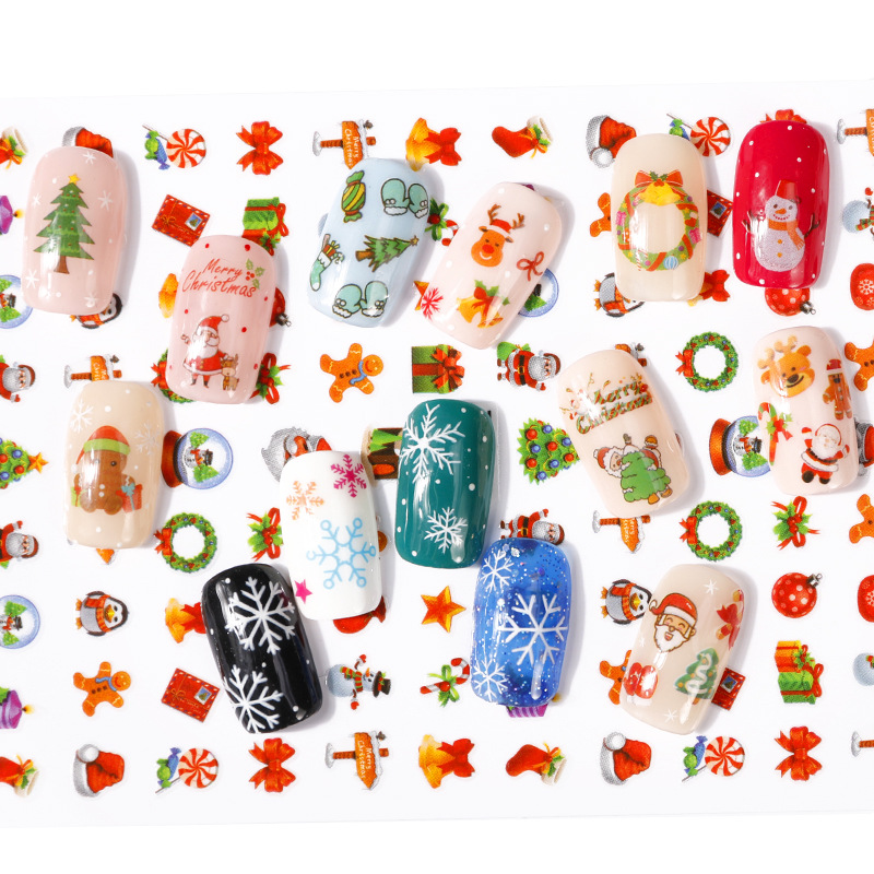 Sticker Trang Trí Móng Noel Siêu Đẹp ZS03
