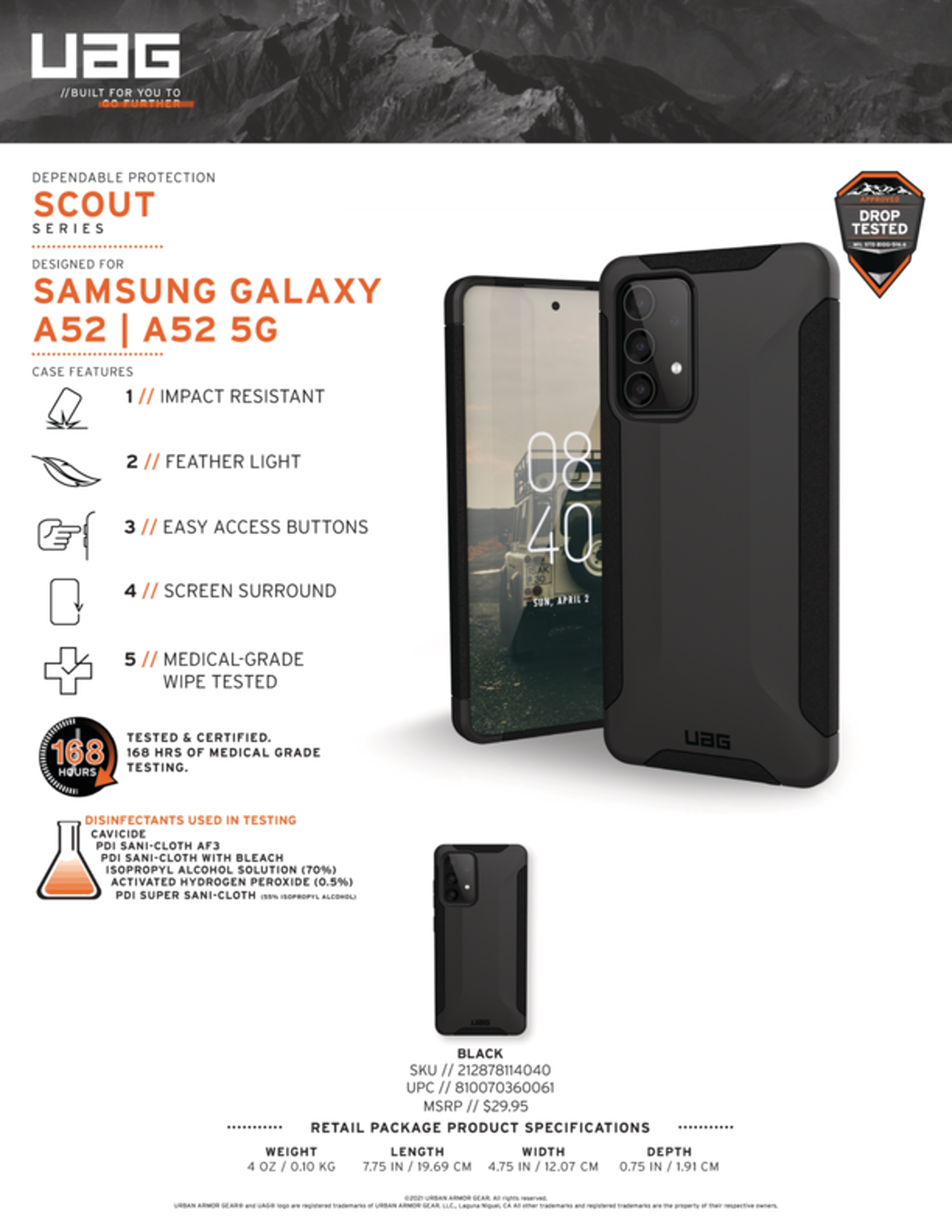 Ốp lưng UAG Scout cho Samsung Galaxy A52/A52s 5G