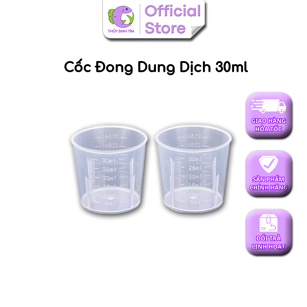 Cốc Đong Dung Dịch 30ml Có Chia Vạch