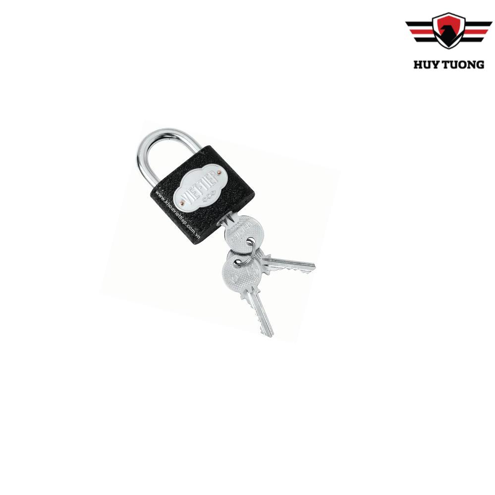 Ổ khoá việt tiệp hợp kim gang cao cấp 61 x 38 ống phi 6 ( Khoá bấm )