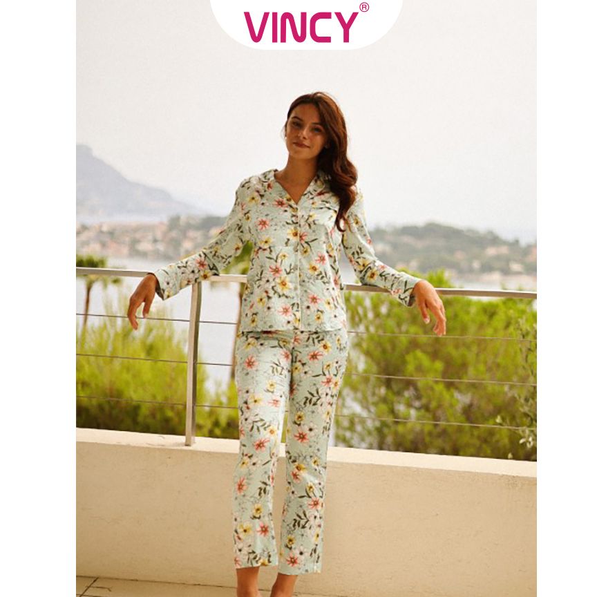Bộ đồ satin dài nữ vincy thoáng mát bsd010w31