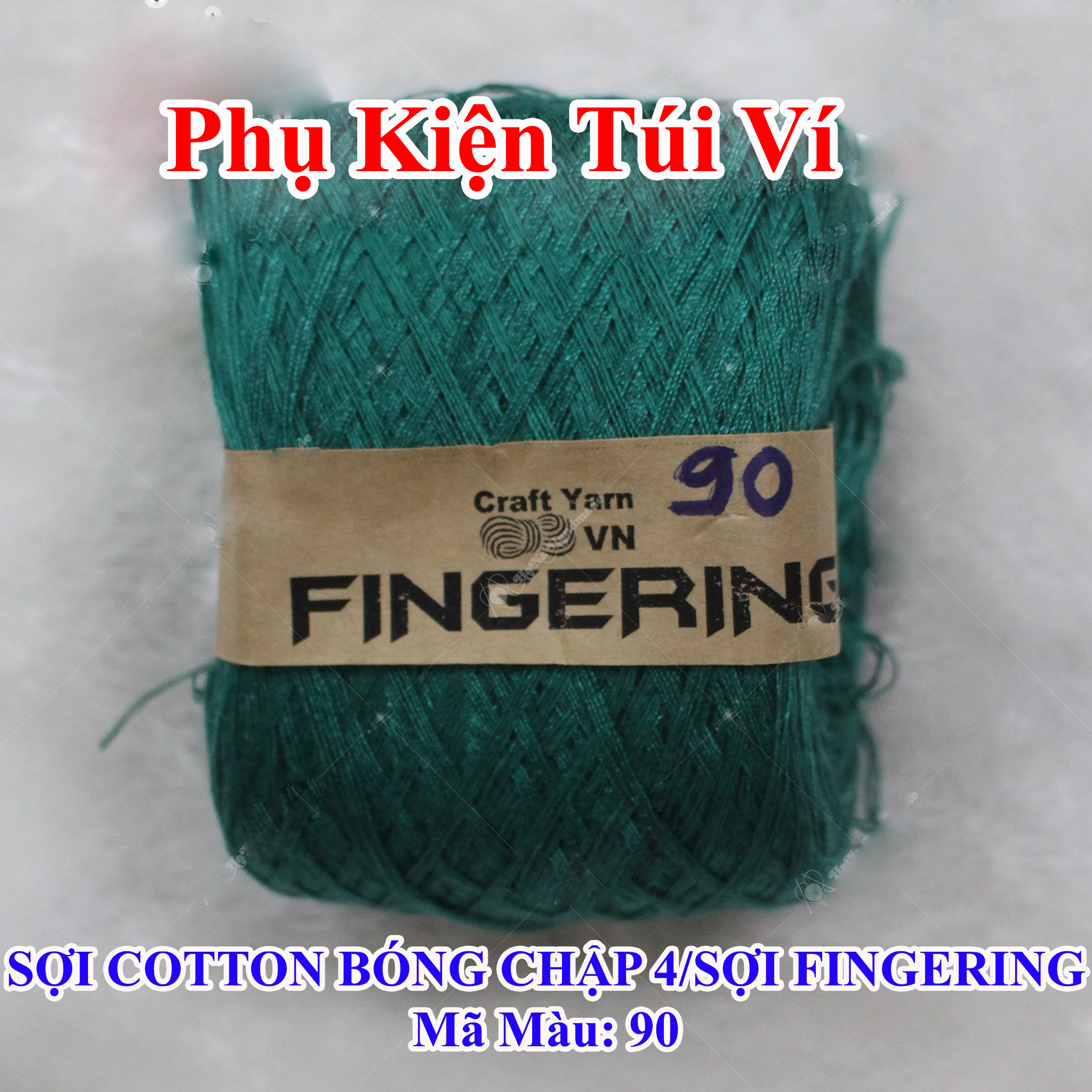 Cotton bóng chập 4/ sợi fingering làm đồ handmade