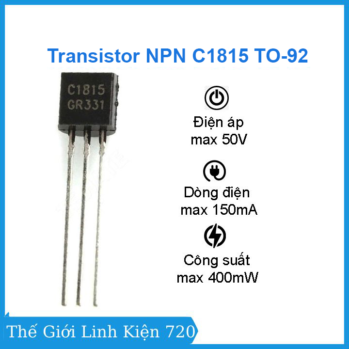 Combo 10 sản phẩm c1815 to-92 trans npn 0,15a 50v