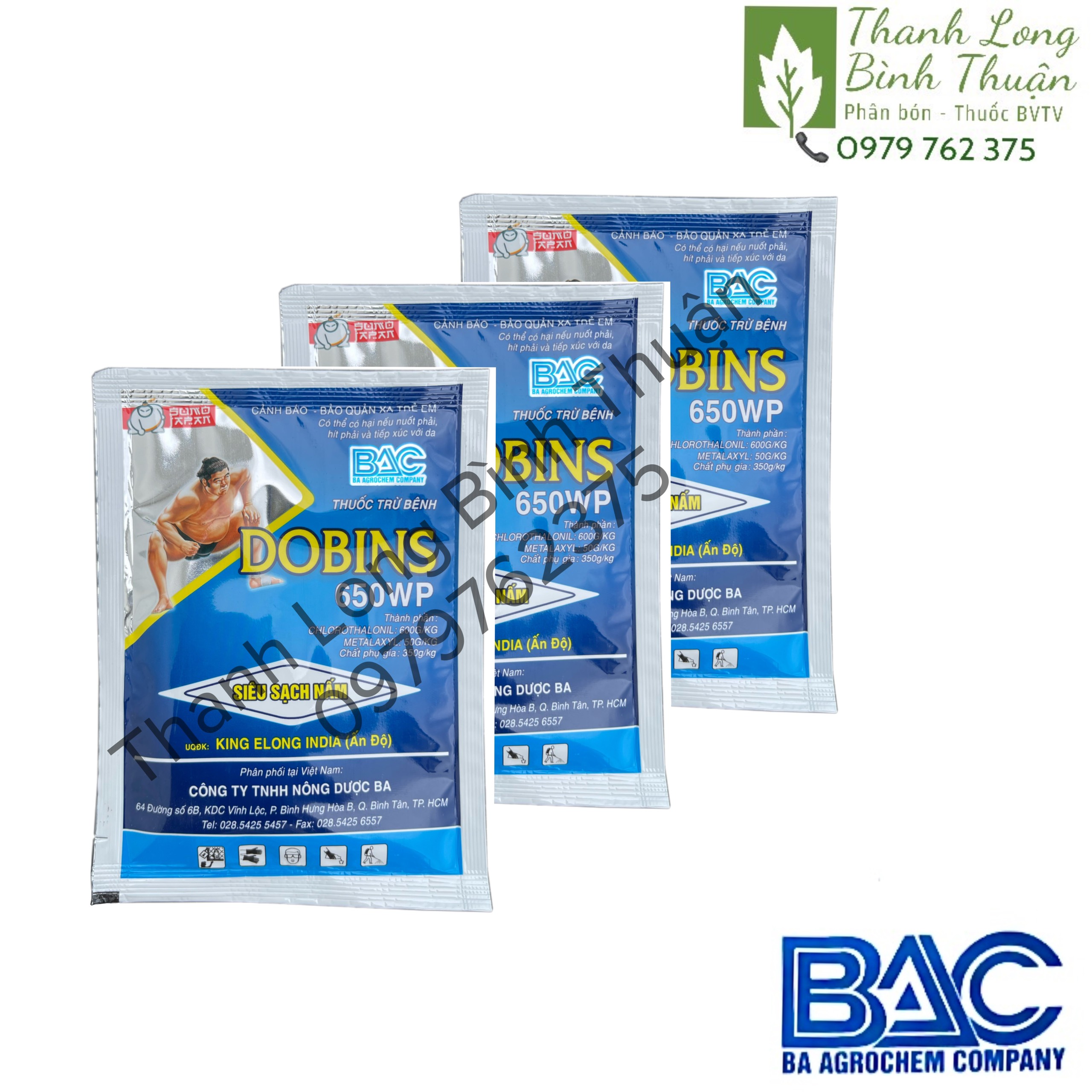 Thuốc Trừ Bệnh - Dobins 650WP - Siêu Sạch Nấm (gói 25g)