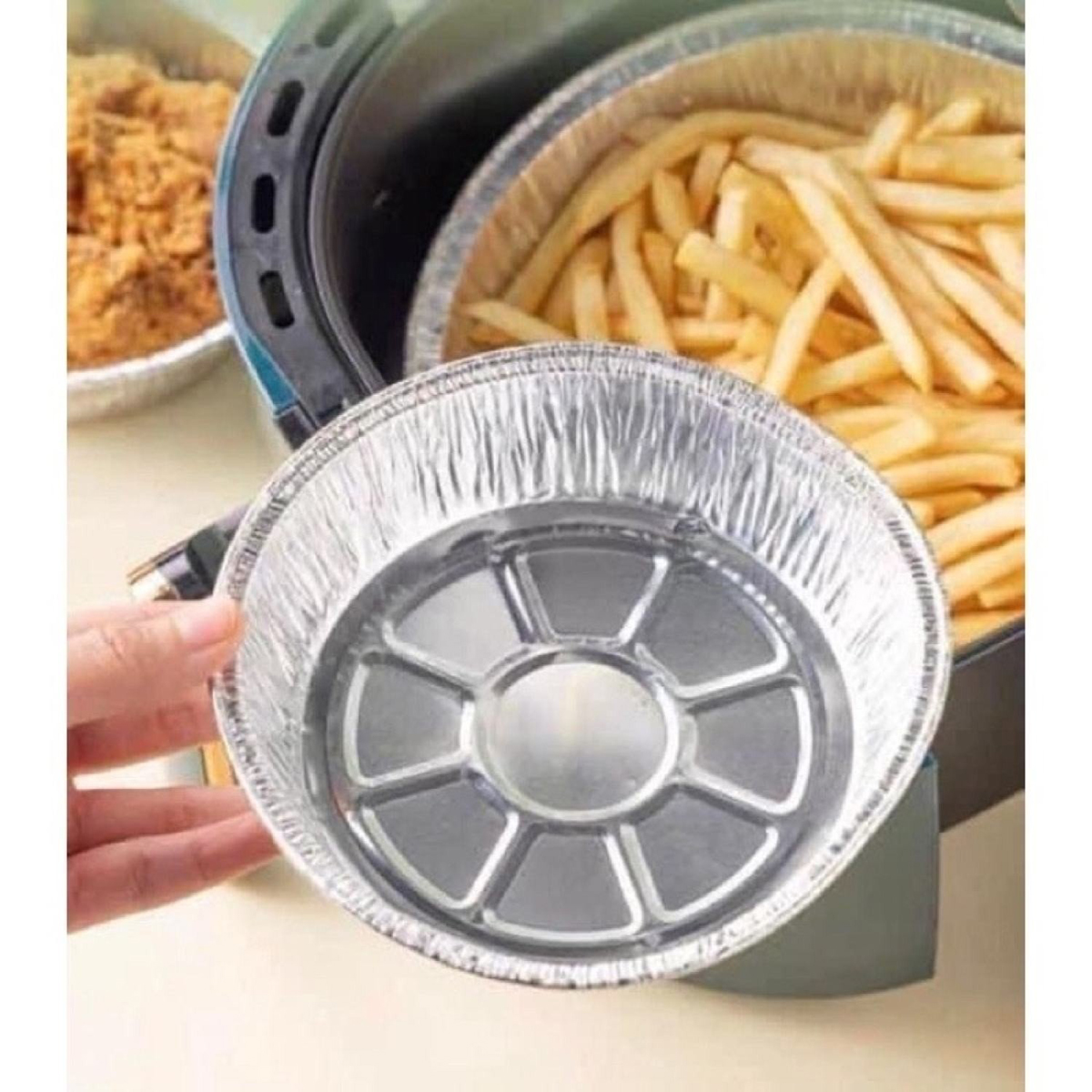 Bộ 10 khay bạc nướng nồi chiên (LOẠI 20CM - 10 CÁI - LOẠI KHAY NƯỚNG NỒI CHIÊN)