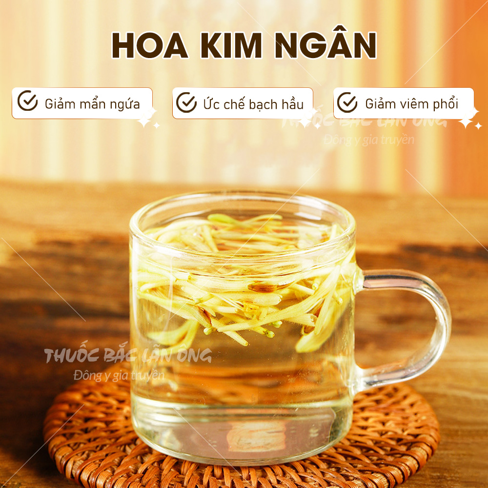 Hoa kim ngân thượng hạng 500g, trà kim ngân hoa, nguyên nụ, không lẫn cành, thanh nhiệt, tốt cho sức khỏe