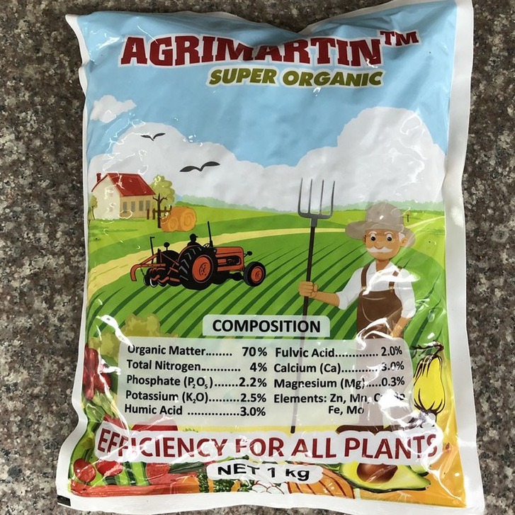 Phân bón hữu cơ siêu đậm đặc bình điền agrimartin - 1 gói 1kg