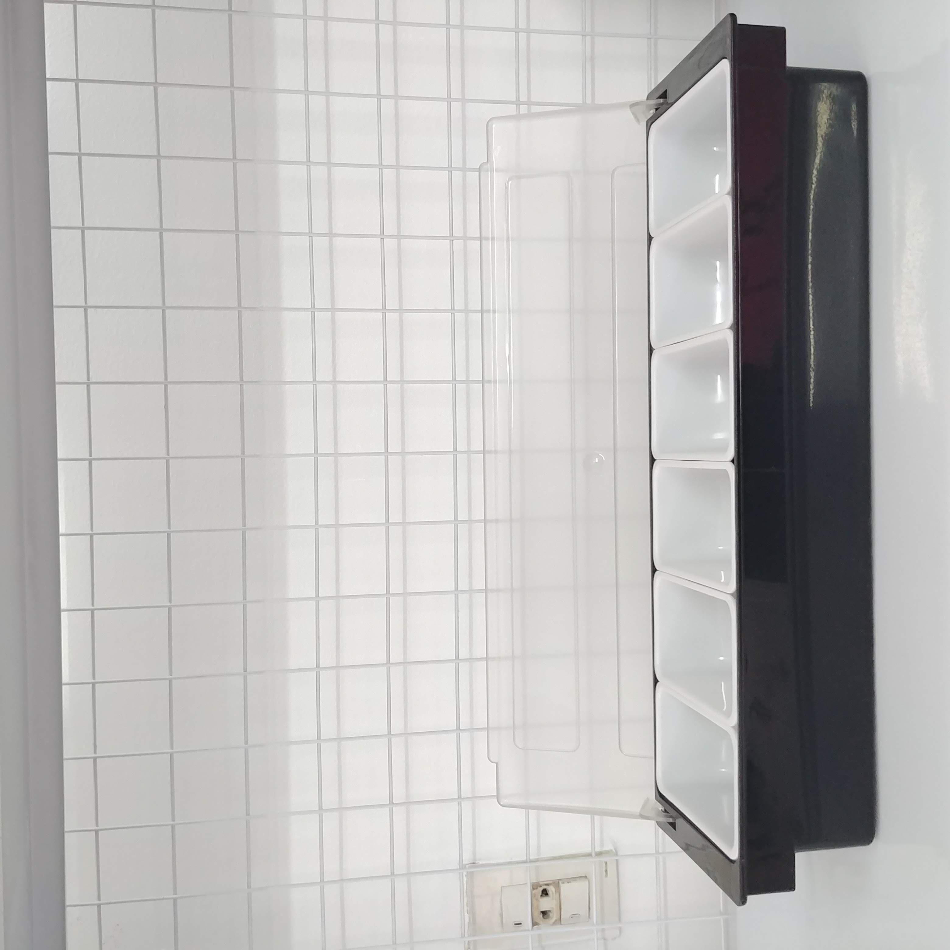 Khay đựng thạch, topping 6 ngăn có nắp đậy