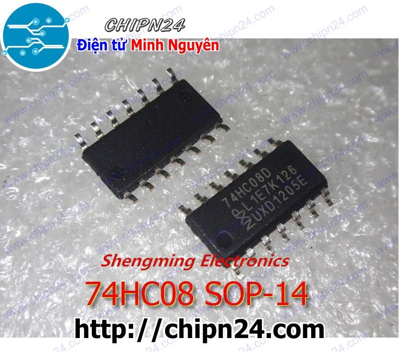 [3 con] (SOP) IC Dán 74HC08 SOP-14 (SMD) (74HC08D 7408)