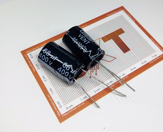Tụ hóa 68uf 400v 16x25mm