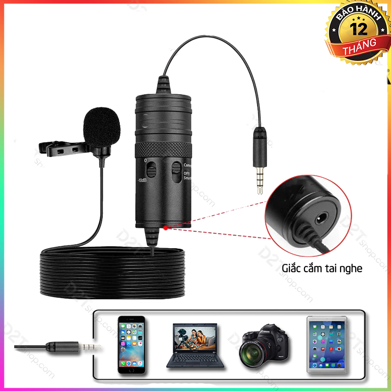 [HCM]Micro ghi âm cài áo Boya M1 dùng cho điện thoại máy tính máy quay