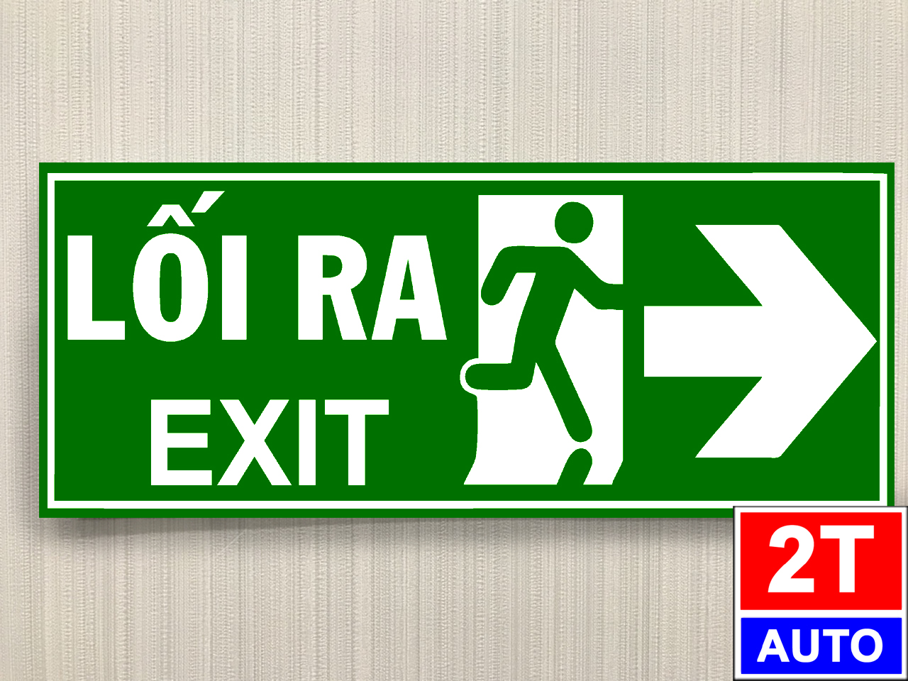 LOGO TEM STICKER CHỈ DẪN LỐI THOÁT HIỂM EXIT LỐI RA, CHỈ DẪN LỐI RA