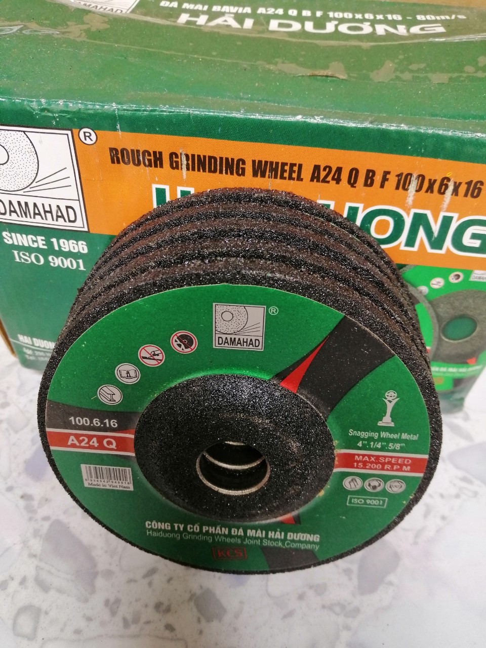 [5 viên] Đá mài Hải Dương 1 tấc (100mm) - Hàng chính hãng