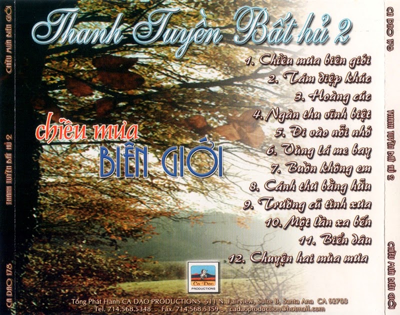 [MDCD] Đĩa CD Thanh Tuyền - Chiều Mưa Biên Giới