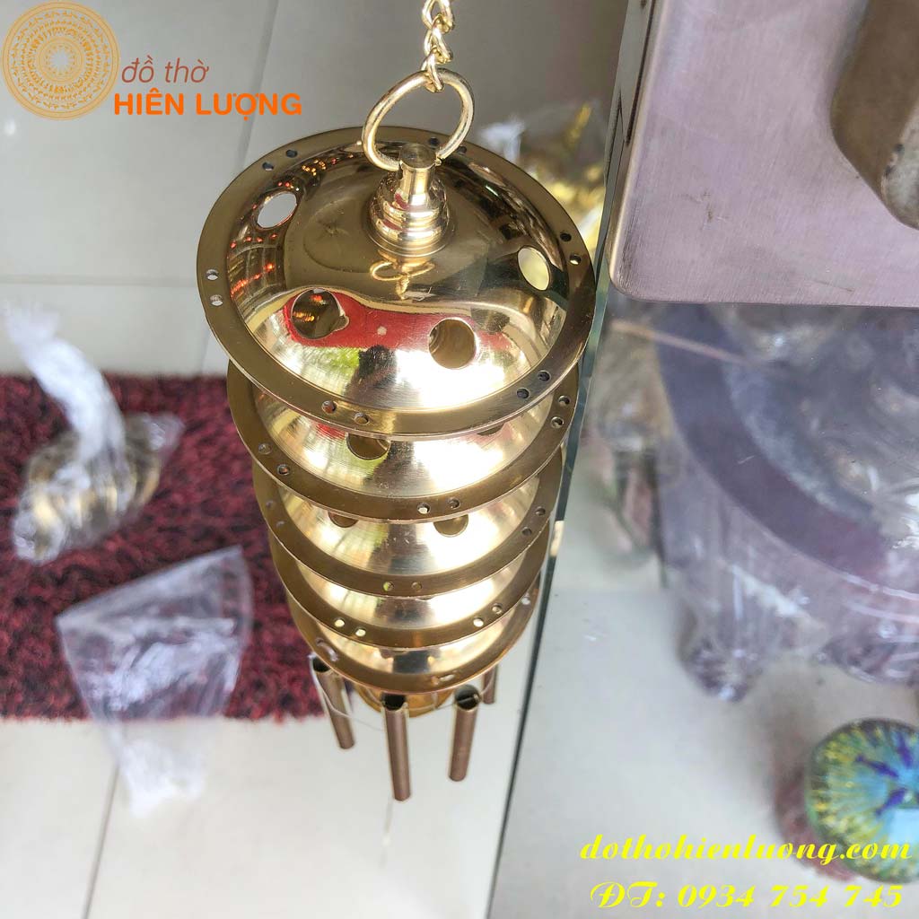 Chuông Gió 5 Tầng 6 Ống Bằng Đồng Cỡ Nhỡ
