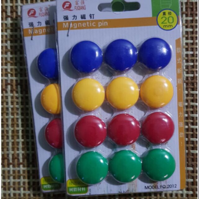 NAM CHÂM NHIỀU MÀU DÙNG HÍT BẢNG TỪ (12 VIÊN/VỈ)