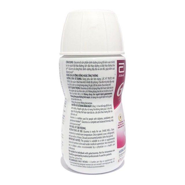 Sữa Bột Pha Sẵn Glucerna Dạng Chai X 6 Chai X 220M