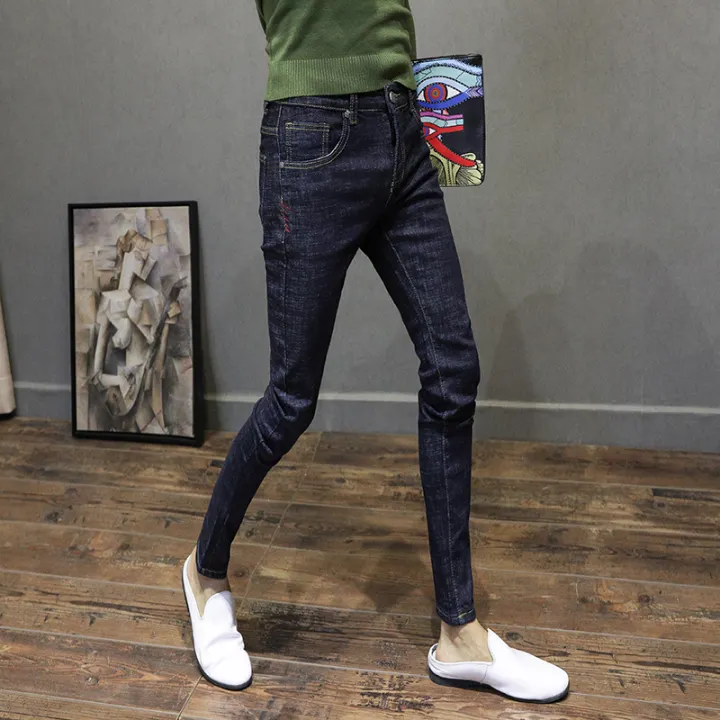 dark blue jeans men's style