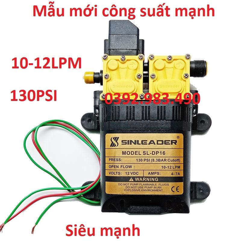 Máy bơm xịt rửa xe mini 12v bơm đôi áp lực cao