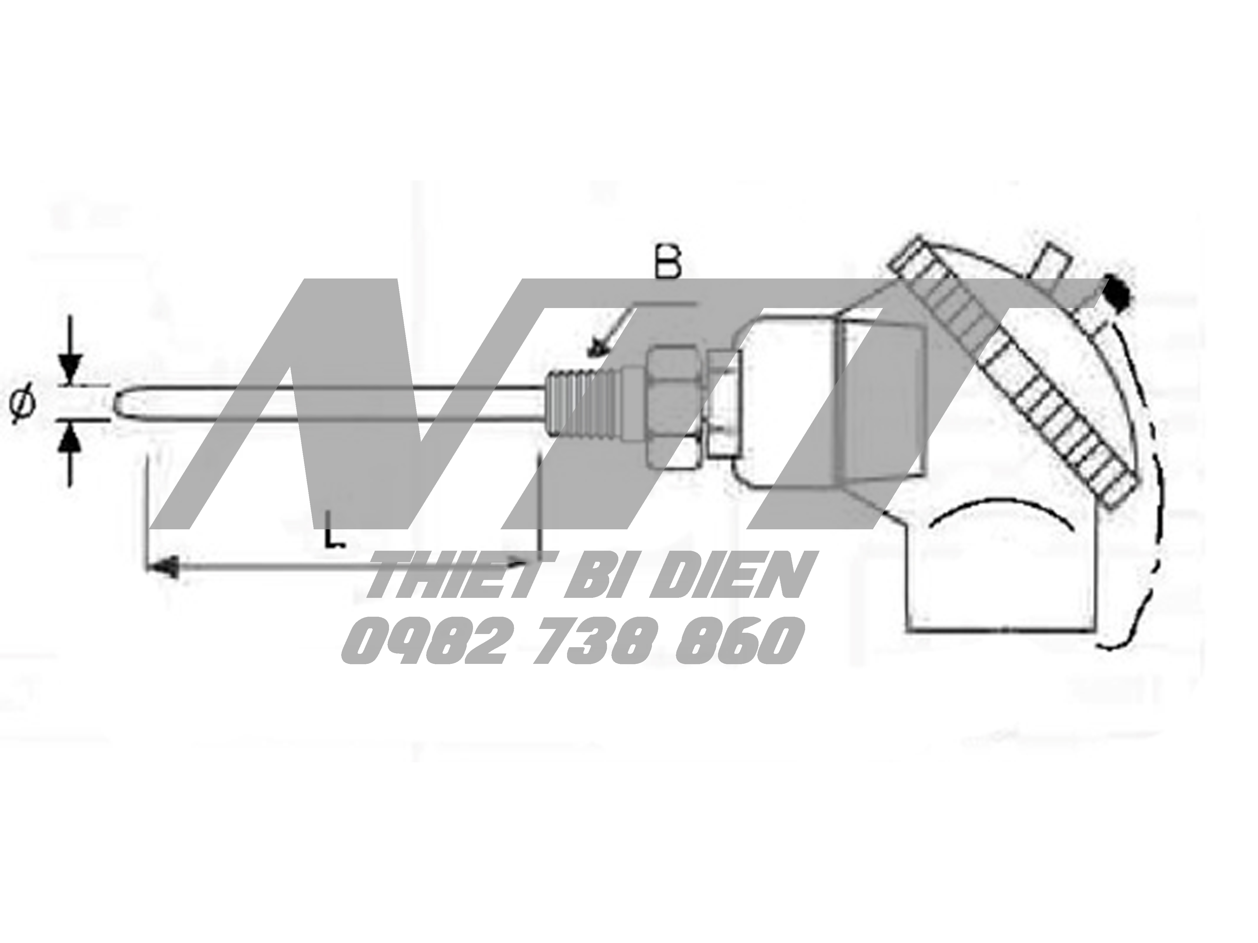 Đầu dò nhiệt độ loại K(CA) dạng củ hành TH-M-K Samil