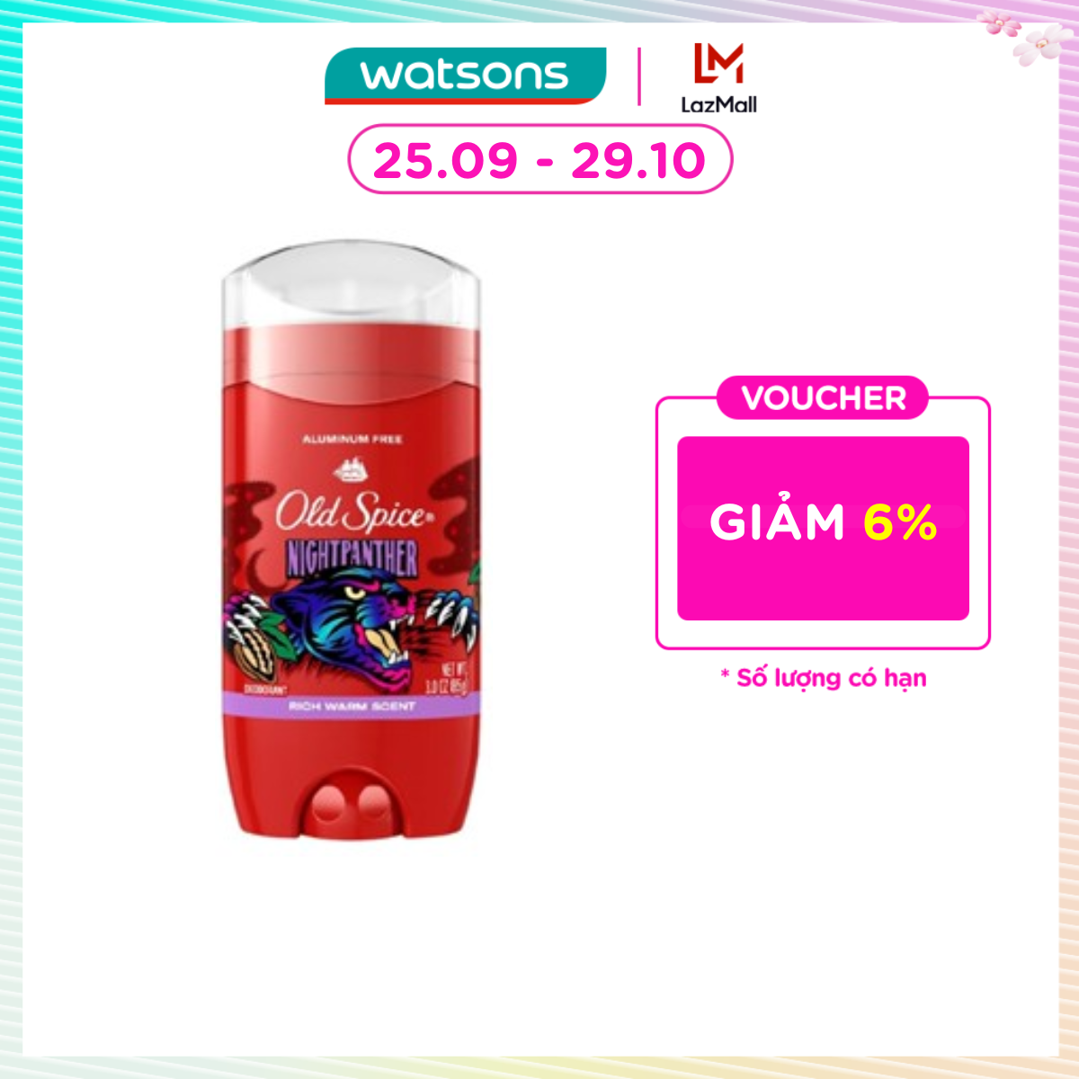 Sáp Khử Mùi Old Spice Nightpanther Deodorant 85g