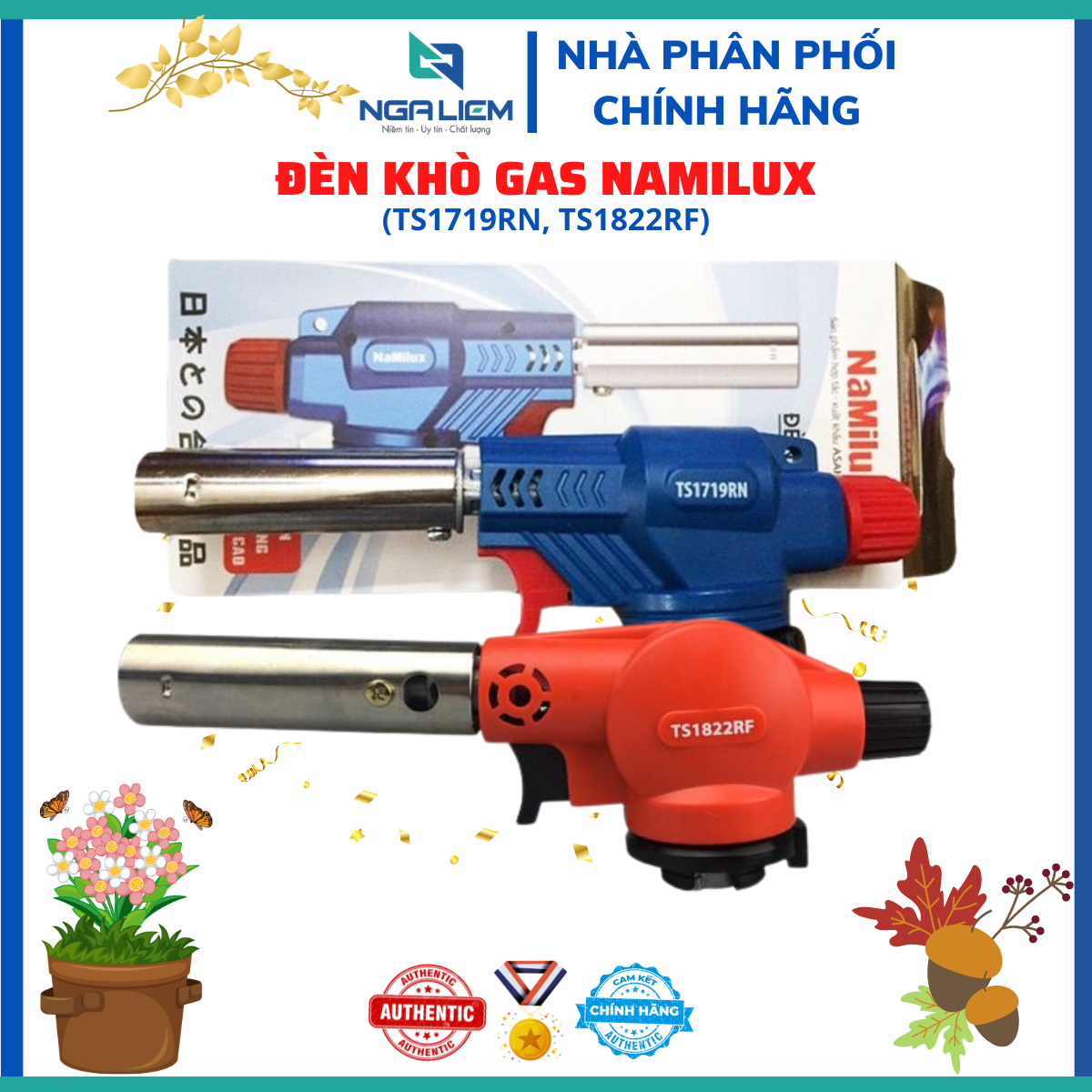 Đèn khò gas namilux ts1719rn, ts1822rf