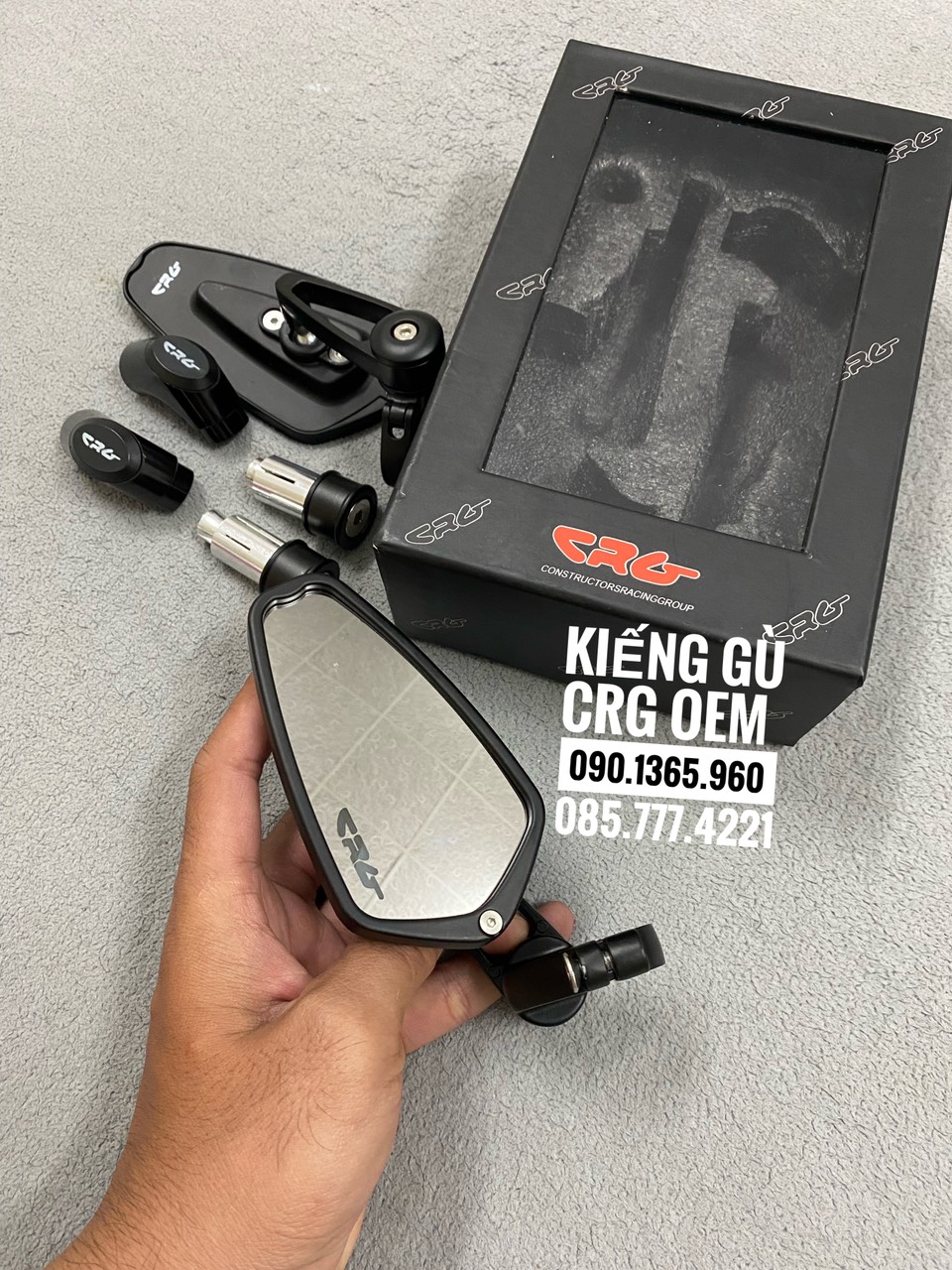 GƯƠNG CRG, KÍNH GÙ CRG OEM THÁI LAN LẮP VESPA HONDA YAMAHA KTM DUCATI MẶT