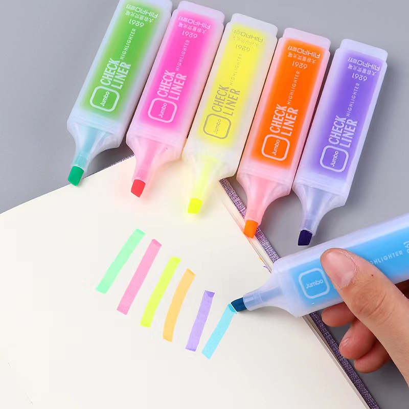 Q Bút đánh dấu nhiều màu hỗ trợ ghi nhớ công việc màu đẹp,Permanent,Highlighter-Galit625