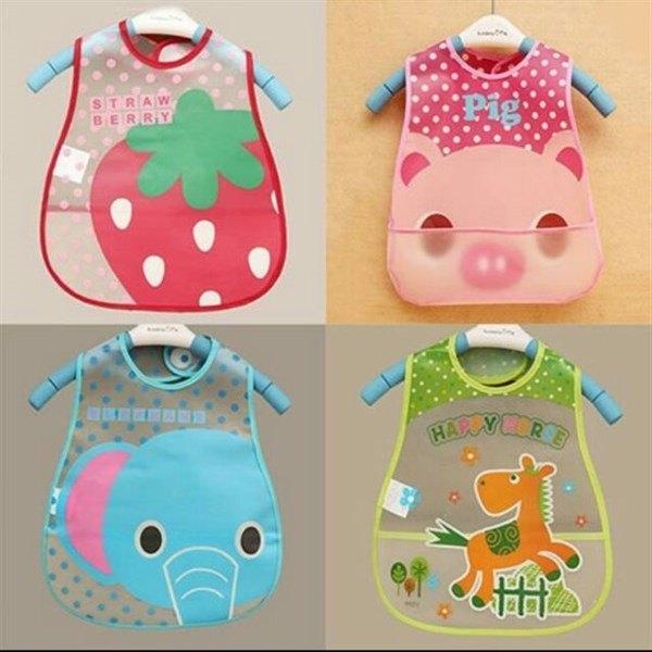 COMBO 5 Yếm nilong chống thấm cho bé