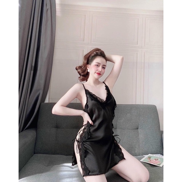 Váy Ngủ Nữ Lụa Satin Mặc Ngủ Gợi Cảm
