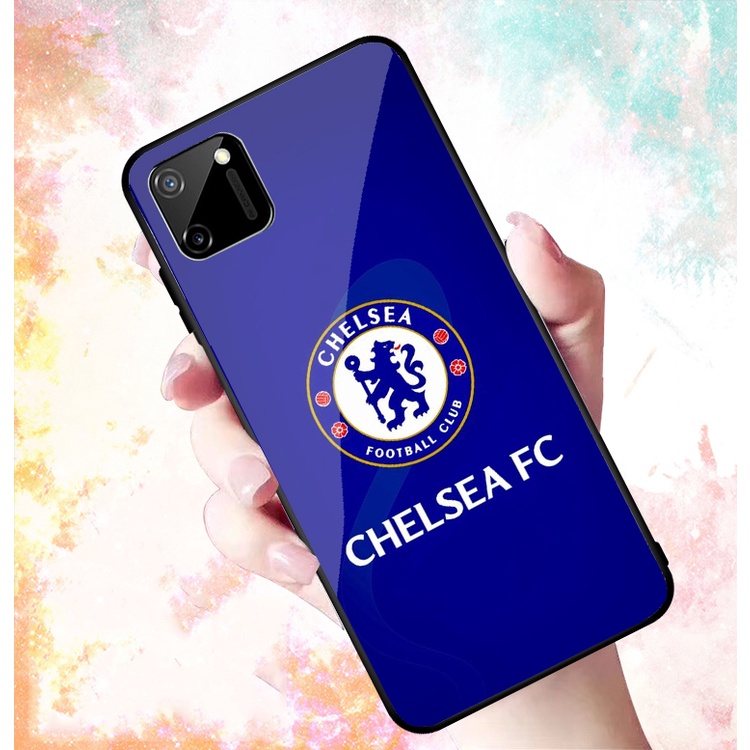 Ốp Lưng REALME C11 ,C21Y,C11 2021, C20 ,C25Y mặt kính cường lực cao cấp In hình Câu Lạc Bộ Bóng Đá