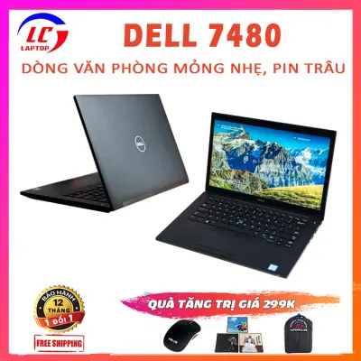 [Trả góp 0%] Dell Latitude 7480, Laptop Văn Phòng Mỏng Nhẹ, i7-7600U, RAM 8G, SSD 256G, VGA Intel HD 620, Màn 14 Full HD IPS