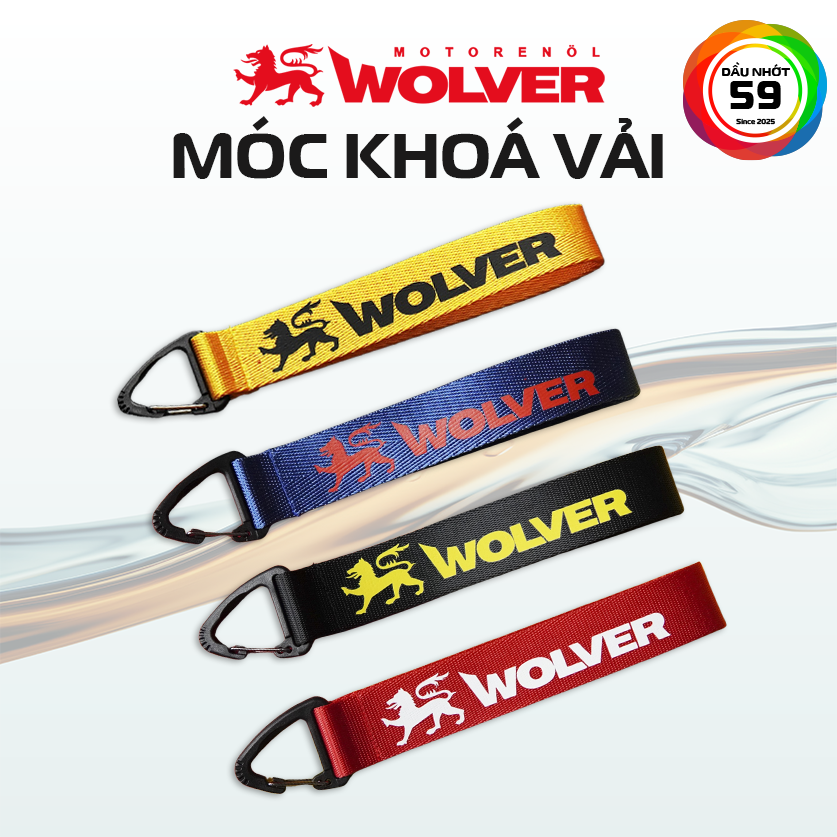 Móc khóa xe máy Wolver dây vải ver 2023