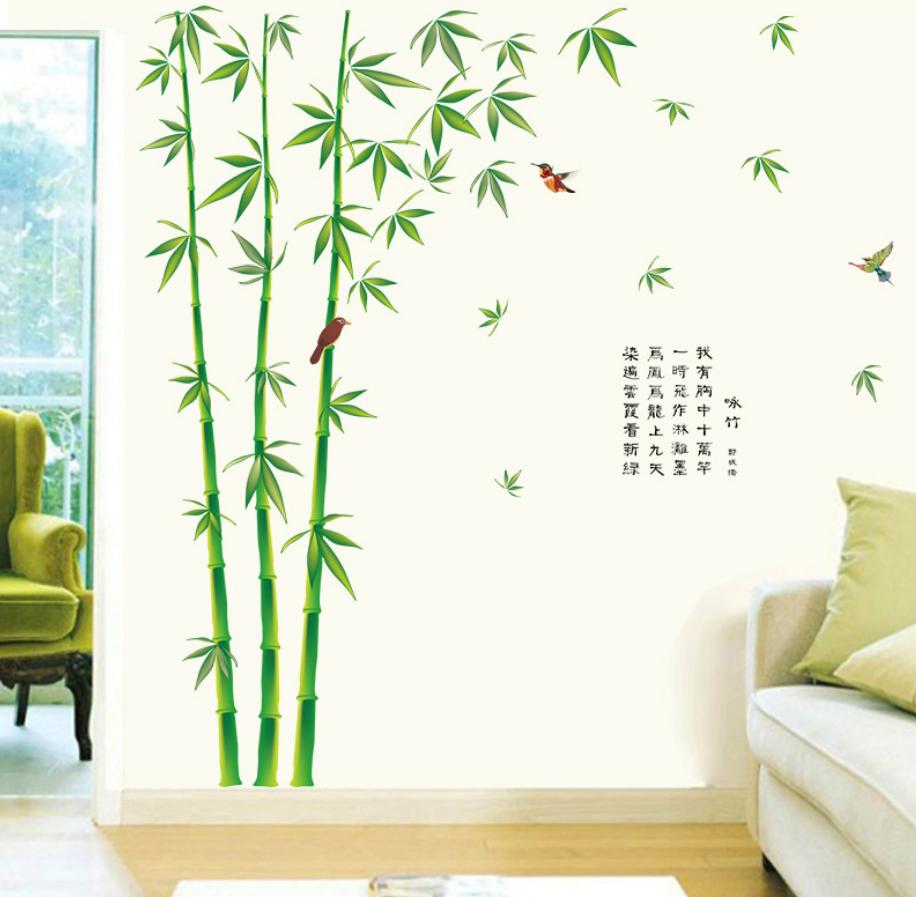 Decal dán tường 3 Cây trúc - SK2014692