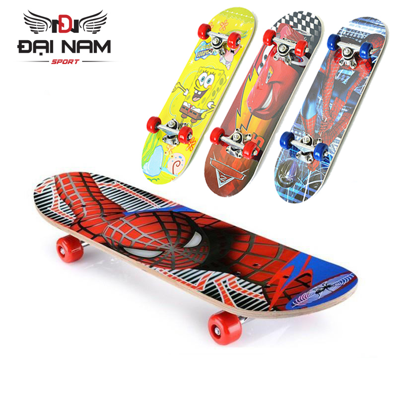 Ván Trượt Skateboard Trẻ Em Nhiều Họa Tiết Kích Thước 60cm (Từ 2-10 tuổi)