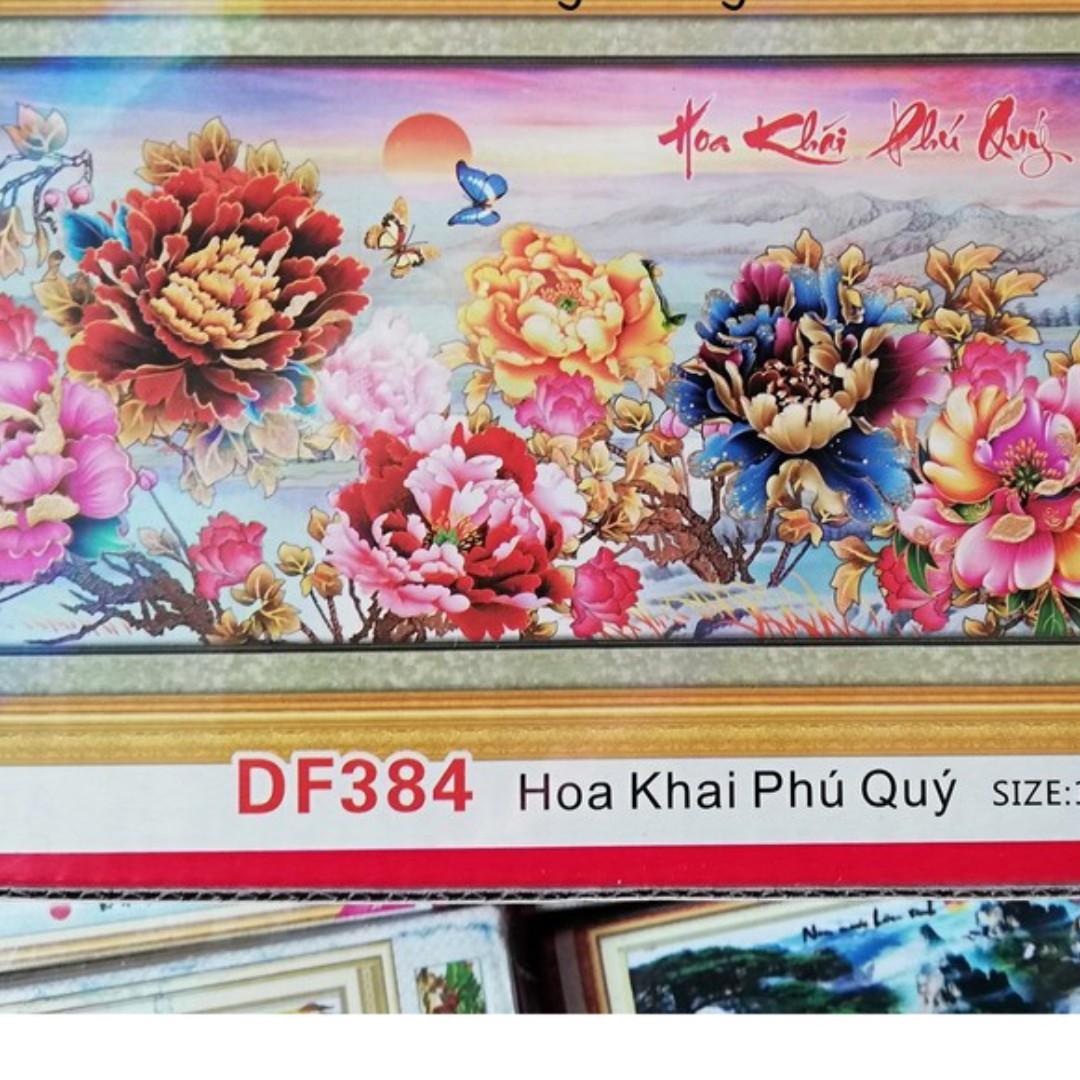 [HCM]Tranh gắn đá hoa khai phú quý DF384