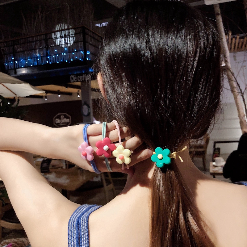 Dây Thun Buộc Tóc Thắt Co Giãn Phong Cách cột Hàn Quốc