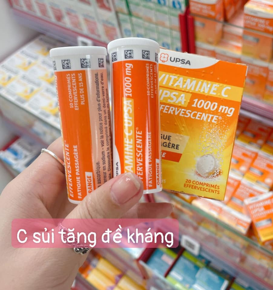 Vitamin c sủi upsa c 1000mg 20 viên nội địa pháp