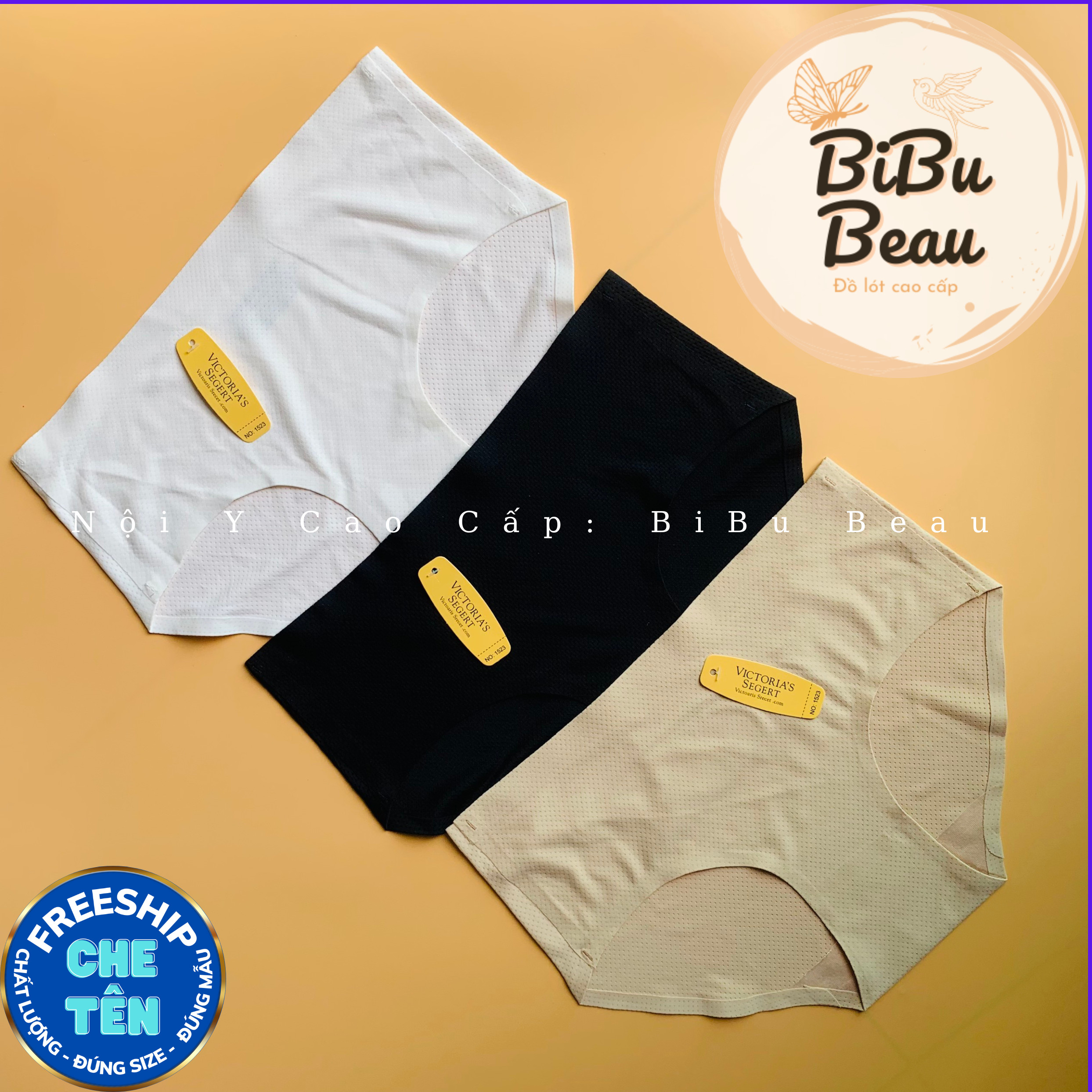 Combo 5 quần lót nữ đúc su thông hơi thoáng khí, quần chíp thông hơi chất su mềm mịn co giãn - nội y cao cấp: bibu beau