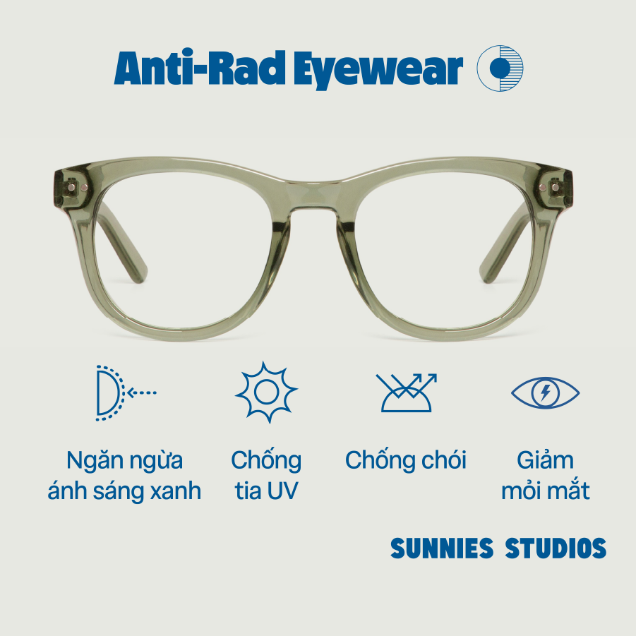SUNNIES STUDIOS - Kính Chống Ánh Sáng Xanh Gọng Tròn Juno Slate - AR0048RP-2-2