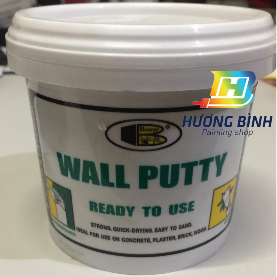 Bột bả trám khe nứt tường, gỗ - Bosny Wall Putty (Hủ 0,5kg)