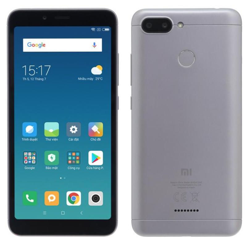 Điện thoại Xiaomi Redmi 6 Ram 3GB bộ nhớ 32G cảm biến vân tay chơi game mượt pubg liên minh Free fire fifa, có tiếng Việt, bảo hành 12 tháng
