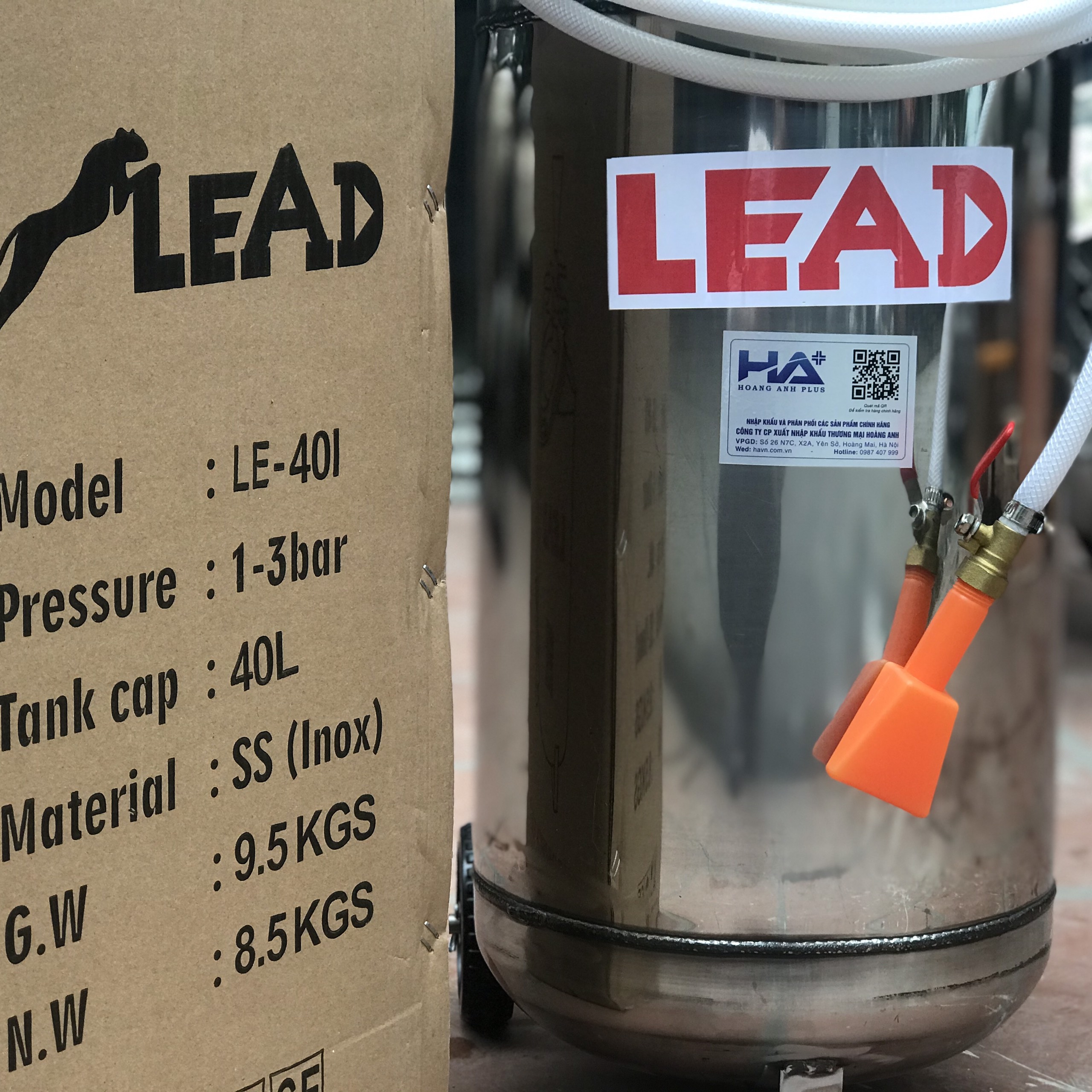 Bình Phun Bọt Tuyết Inox 40L LE-40I