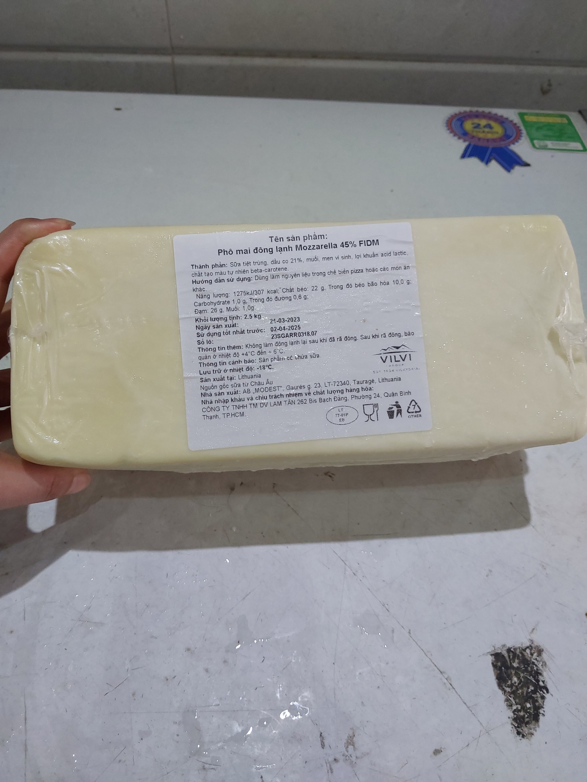 100g phô mai mozarella  (KHÔNG GIAO CÁC TỈNH MIỀN BẮC VÀ BẮC TRUNG BỘ)
