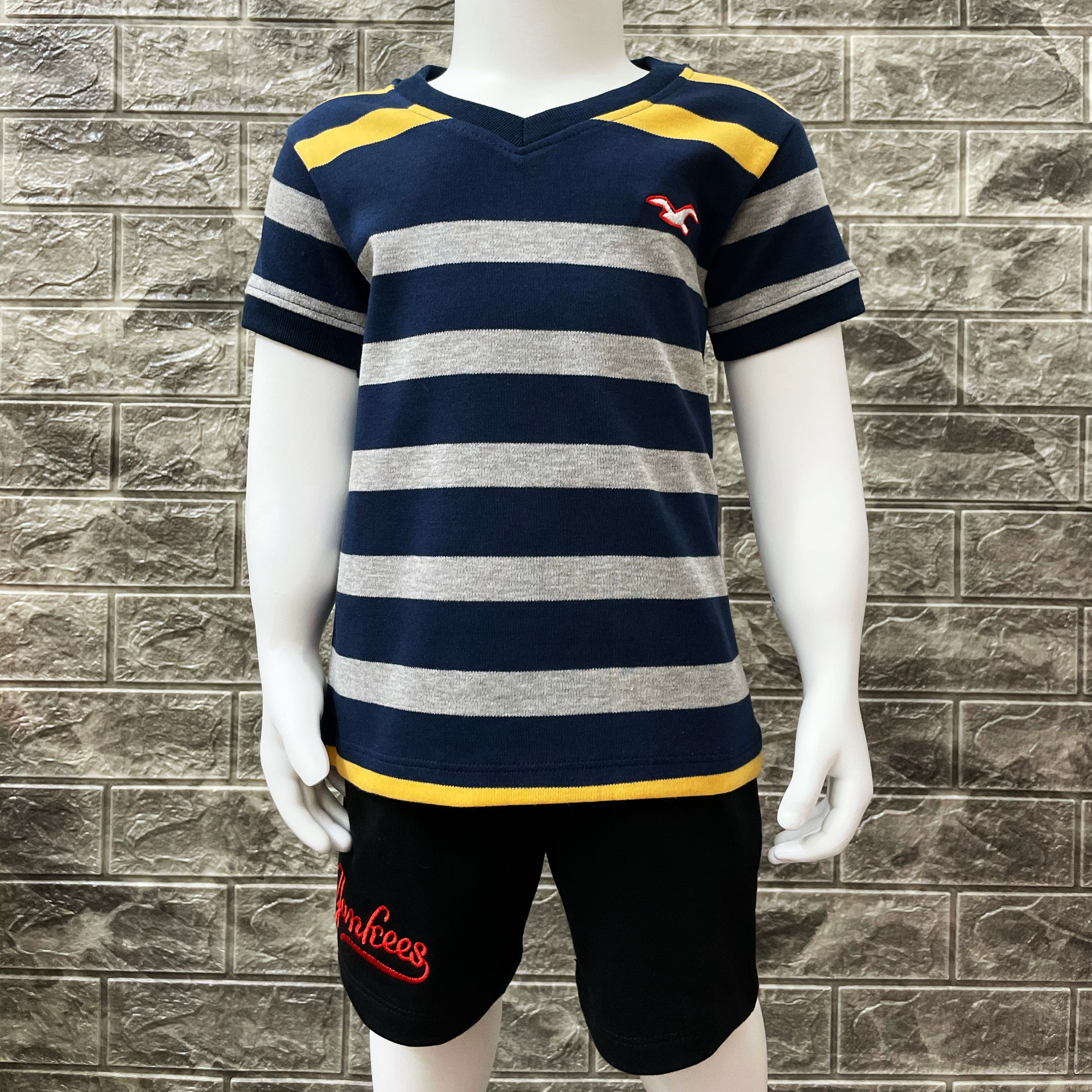 Áo thun bé trai cổ tim 8 - 38kg | MS072