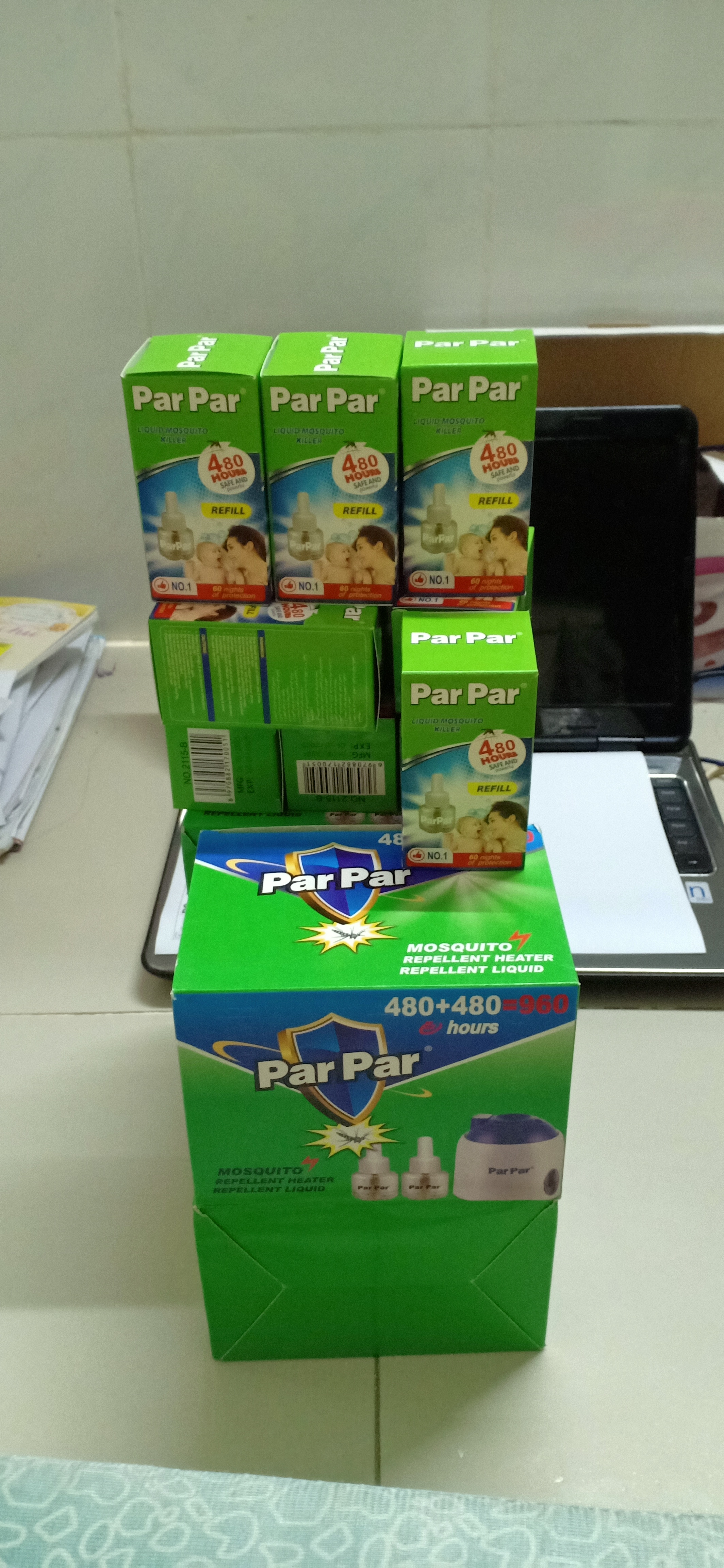 combo 5 máy đuổi muỗi par par+10 tinh dầu par par