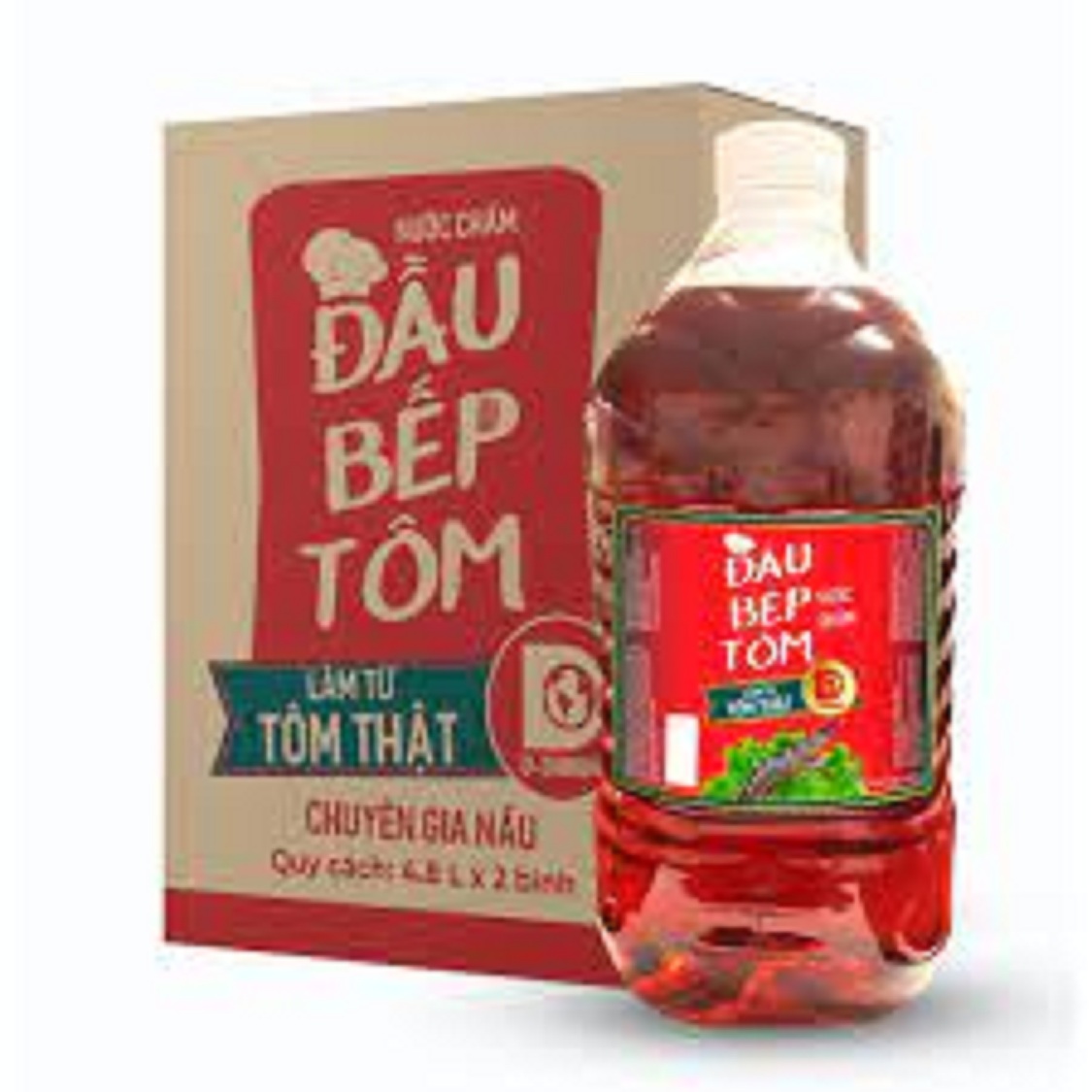 (Freeship) Nước mắm Đầu bếp tôm chai 4.8l